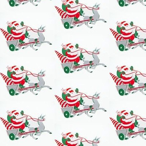 Santa Donkey Cart