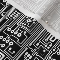 Circuit Board // White on Black // Small