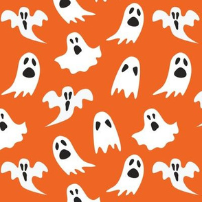 Ghosts on Orange // Halloween Collection