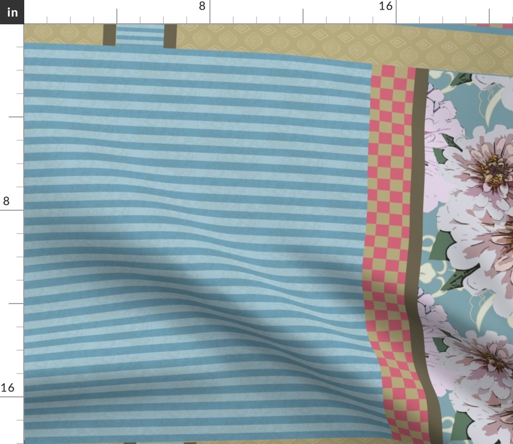 Pink_Zinnia_set_of_4_Tea_Towels