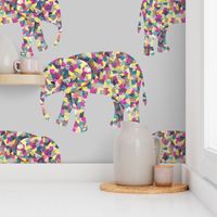 Colorful Elephant Collage