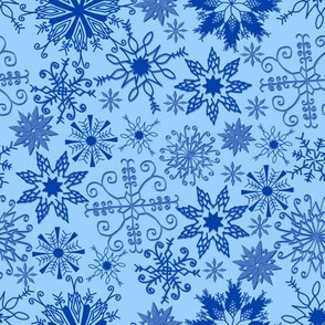 Blue Snowflake Wonderland