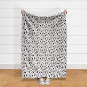 Sweet little mermaid girls theme with deep sea ocean coral illustration details in beige black and white