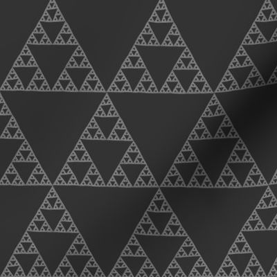 Sierpinski Triangle in dark neutral greys