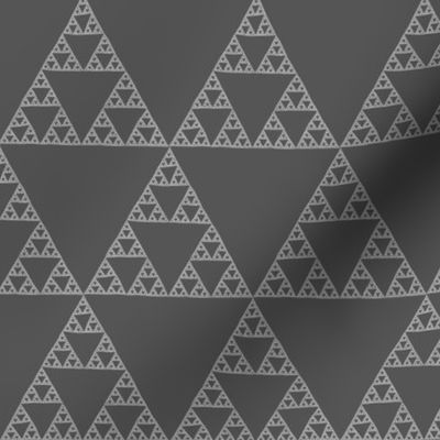 Sierpinski Triangle in light neutral greys