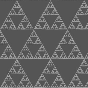 Sierpinski Triangle in light neutral greys