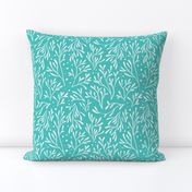 Coral Leaf Dots (Teal)