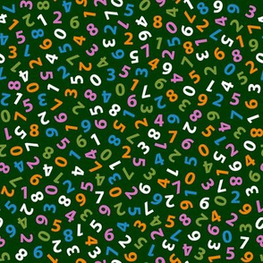 ditsy numbers in butterfly colors