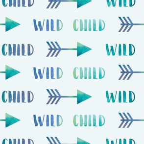 Wild Child Arrows in Muted Mint Watercolor
