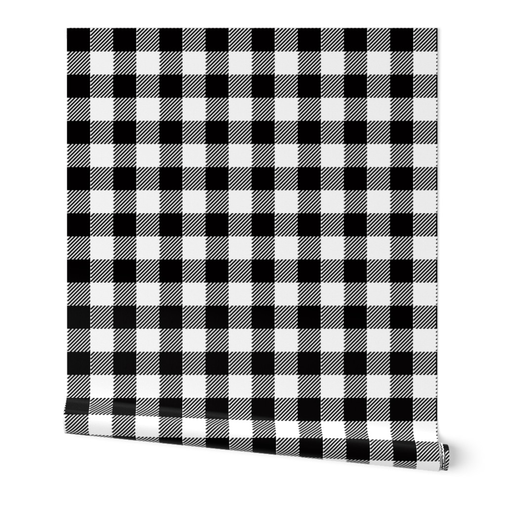 90's Buffalo Check Plaid in Black and White