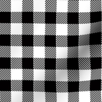 90's Buffalo Check Plaid in Black and White