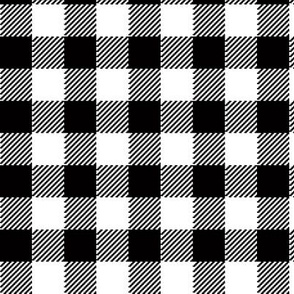 90's Buffalo Check Plaid in Black and White