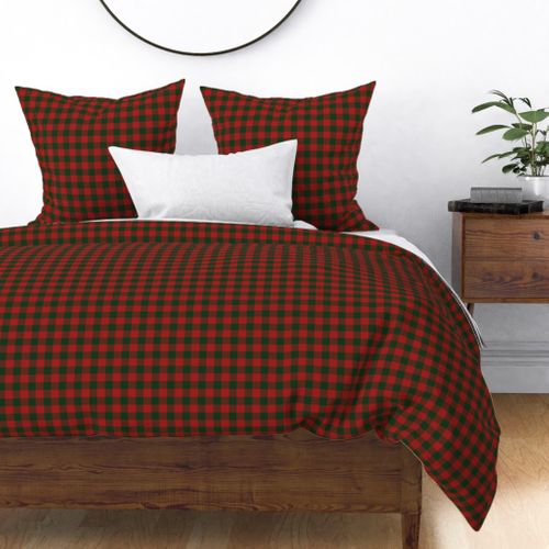 90's Buffalo Check Plaid in Christmas Red/Dark Green