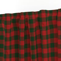 90's Buffalo Check Plaid in Christmas Red/Dark Green