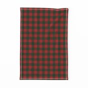 90's Buffalo Check Plaid in Christmas Red/Dark Green