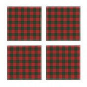 90's Buffalo Check Plaid in Christmas Red/Dark Green