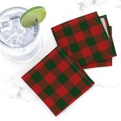 90's Buffalo Check Plaid in Christmas Red/Dark Green