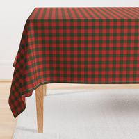 90's Buffalo Check Plaid in Christmas Red/Dark Green