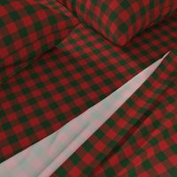 90's Buffalo Check Plaid in Christmas Red/Dark Green