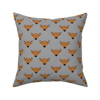 foxes in grey