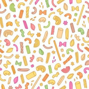  Types of pasta colorful pattern