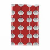 Mid-Century Modern Bulbs Pattern RED