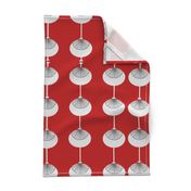 Mid-Century Modern Bulbs Pattern RED