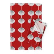 Mid-Century Modern Bulbs Pattern RED