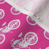 Vintage Motorbikes on Pink // Medium 