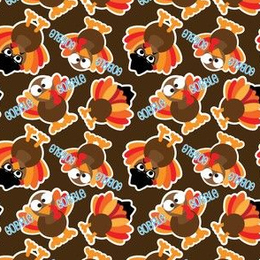 Thanksgiving Funny Gobble Gobble Turkey Face