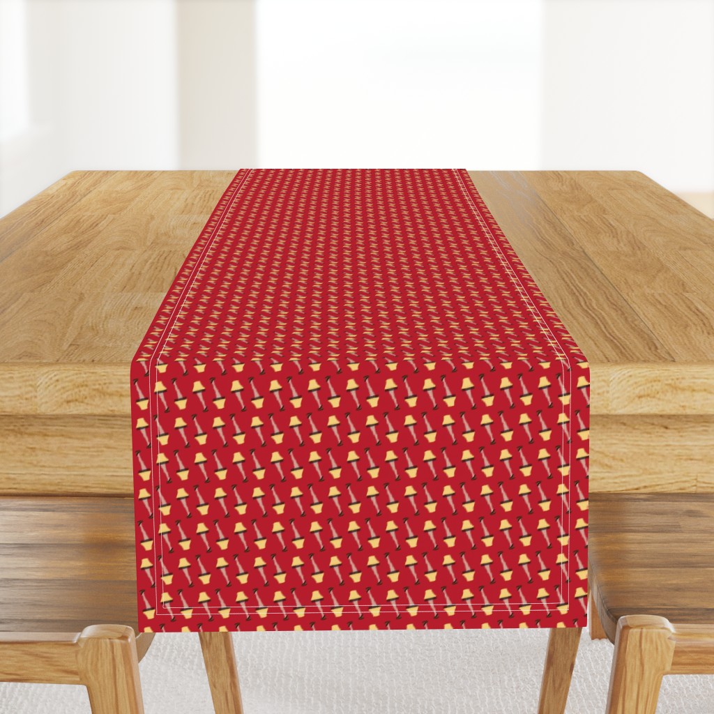 Christmas Retro Leg Lamp on Red