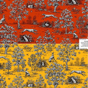 Greyhound toile sampler #1--WALLPAPER SWATCH ONLY Â©2011 by Jane Walker