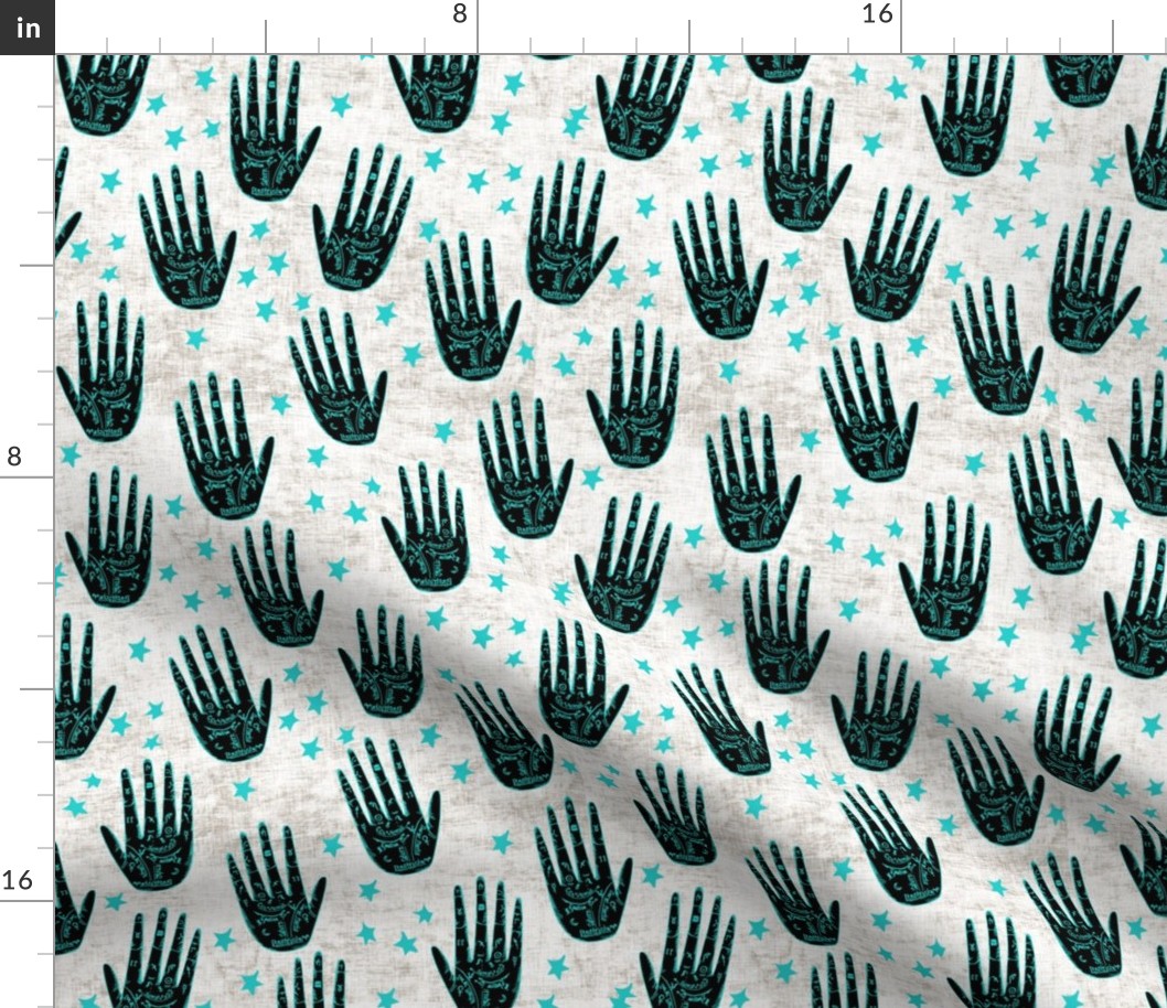 zodiac_palms_turquoise textured