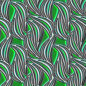 Waves in Jungle green