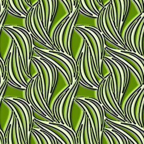 Waves in bamboo green
