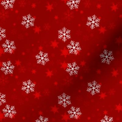 Snowflake Wrapping Paper - red