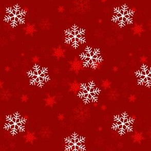 Snowflake Wrapping Paper - red