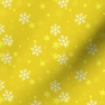 Snowflake Wrapping Paper - Yellow