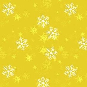 Snowflake Wrapping Paper - Yellow