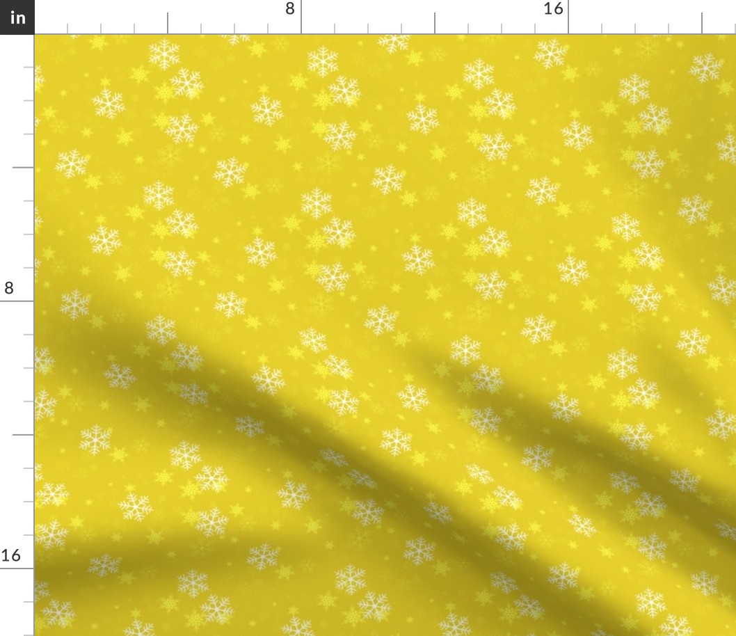 Snowflake Wrapping Paper - Yellow