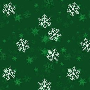 Snowflake Wrapping Paper - green