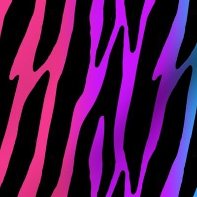 Rainbow Zebra Safari Animal Print Pattern