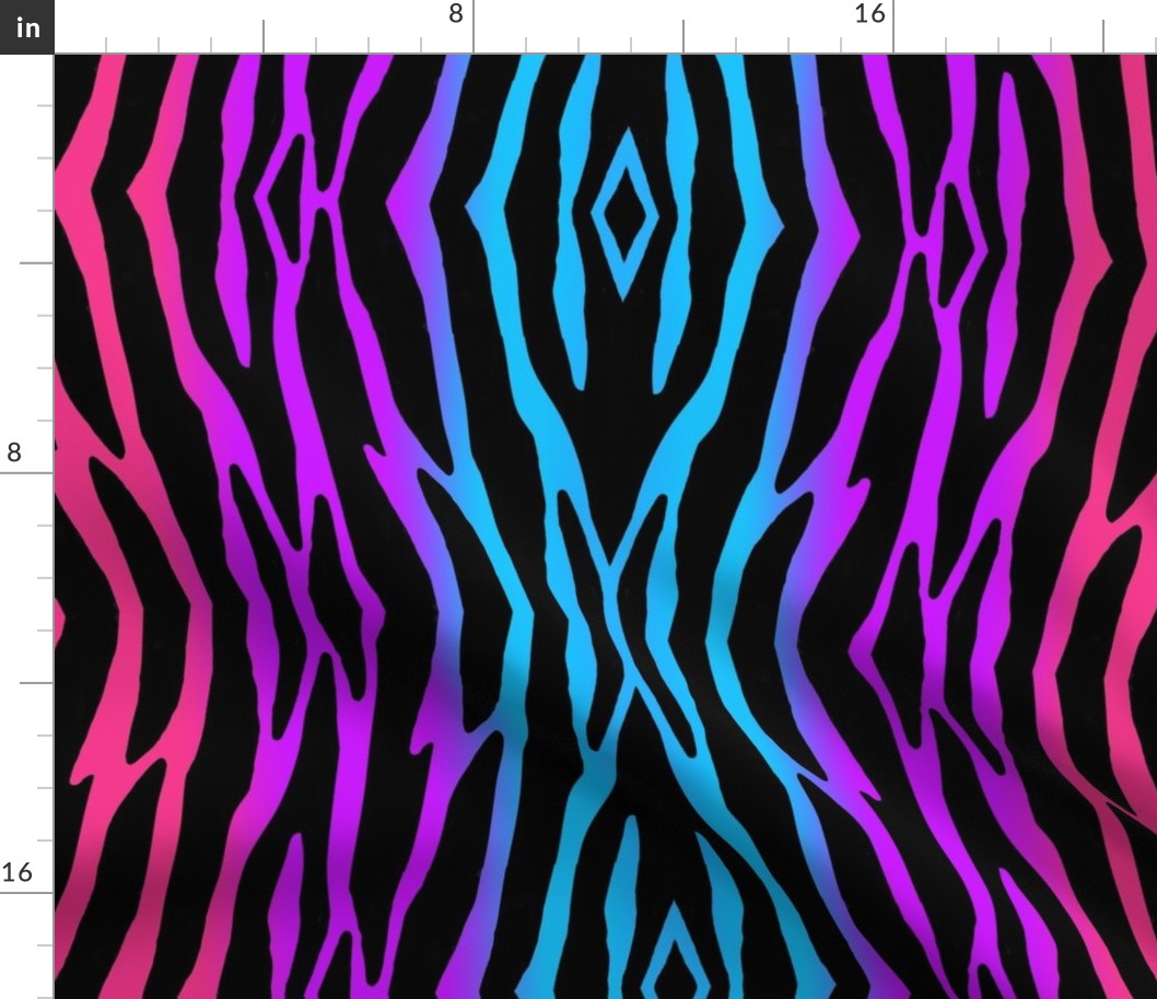 Rainbow Zebra Safari Animal Print Pattern