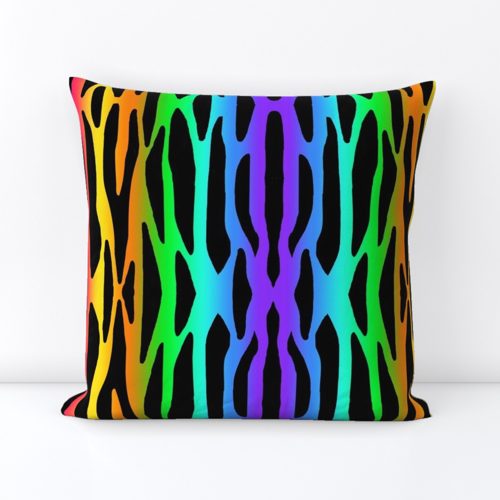 Rainbow Zebra Stripes Safari Jungle Animal Print