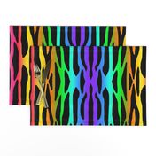 Rainbow Zebra Stripes Safari Jungle Animal Print