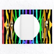 Rainbow Zebra Stripes Safari Jungle Animal Print