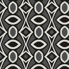 Modern Tribal in Grey, Black and White