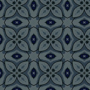 Floral Blocks in Shades of Blue