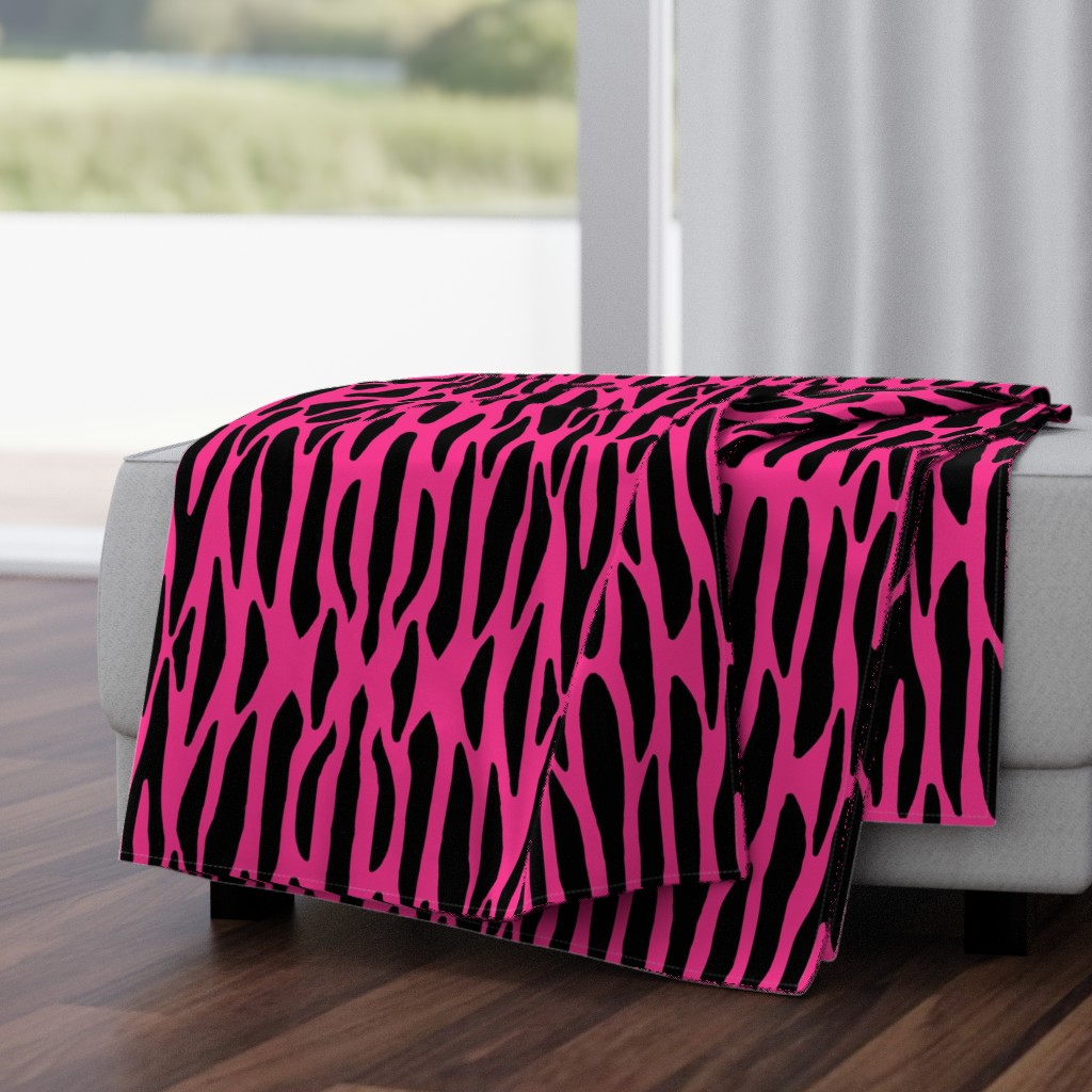 Hot Pink Zebra Stripes Safari Jungle Animal Print
