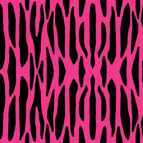 Hot Pink Zebra Stripes Safari Jungle Animal Print